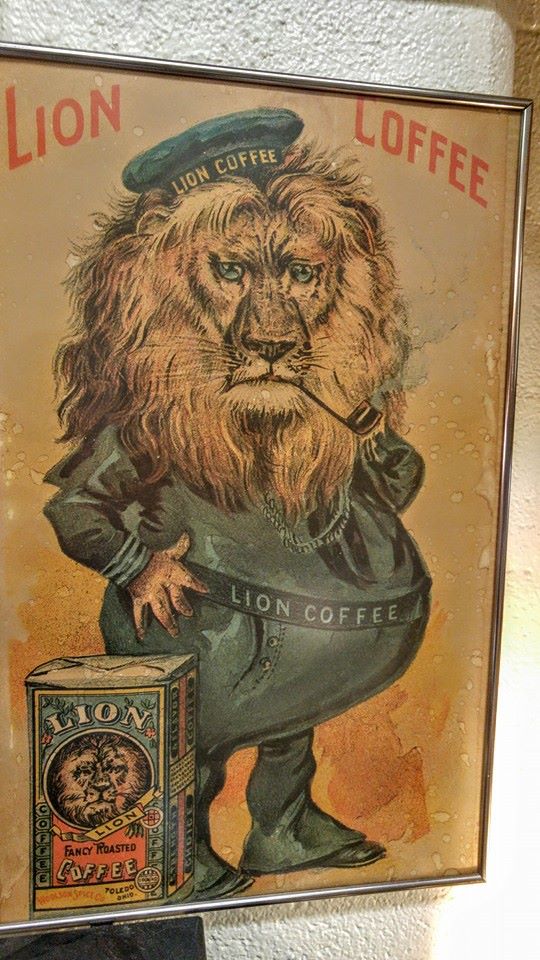Stuff For Sale Old Lion Coffee Litho Ad Poster From ...